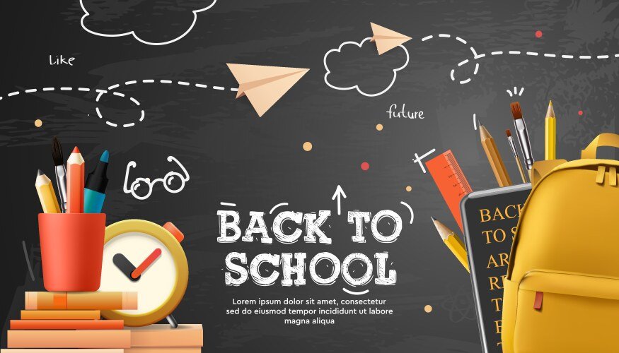 back-to-school-banner-backpack-and-stationery-vector-48336629